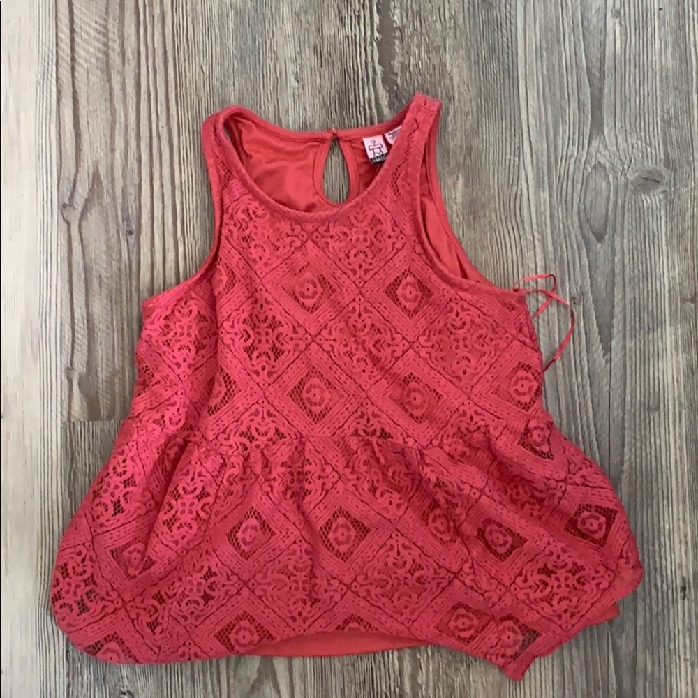 Dusty pink flowey tank top